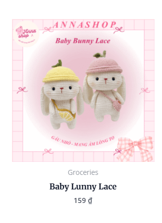 Gấu bông len handmade Baby Lunny Lace image