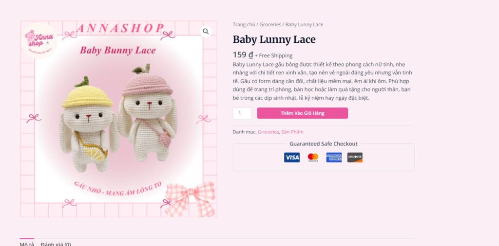 Gấu bông len handmade Baby Lunny Lace kkkkkkkkkkk