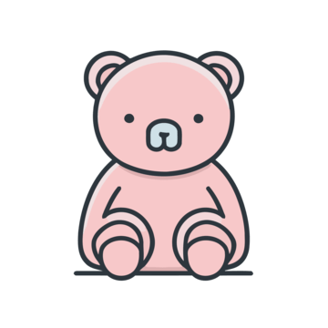 pngtree pink teddy bear icon vector png image 6916784