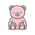 pngtree pink teddy bear icon vector png image 6916784